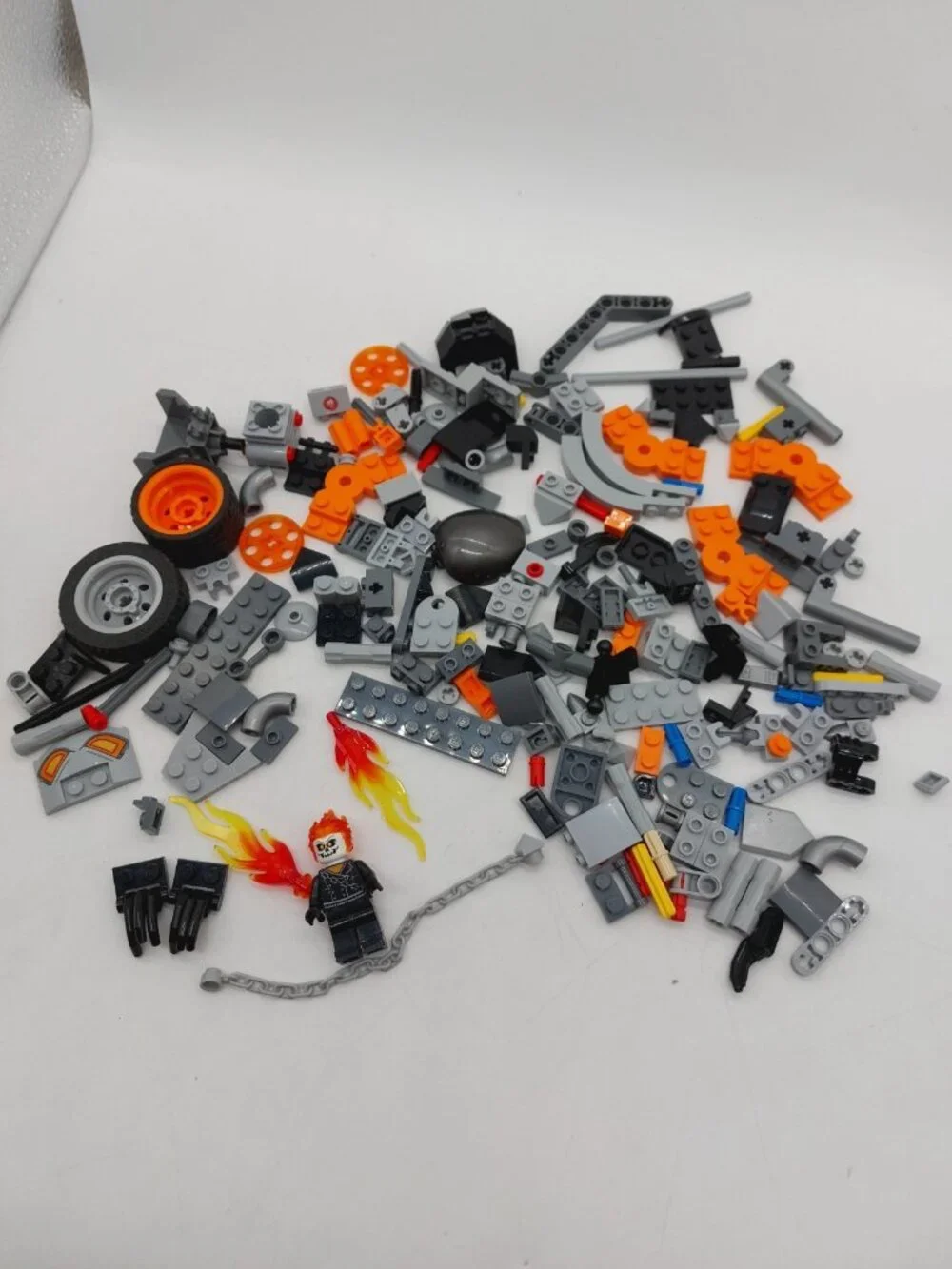 Lego Ghost Rider Minifigure Johnny Blaze Replacement Blocks Incomplete Set